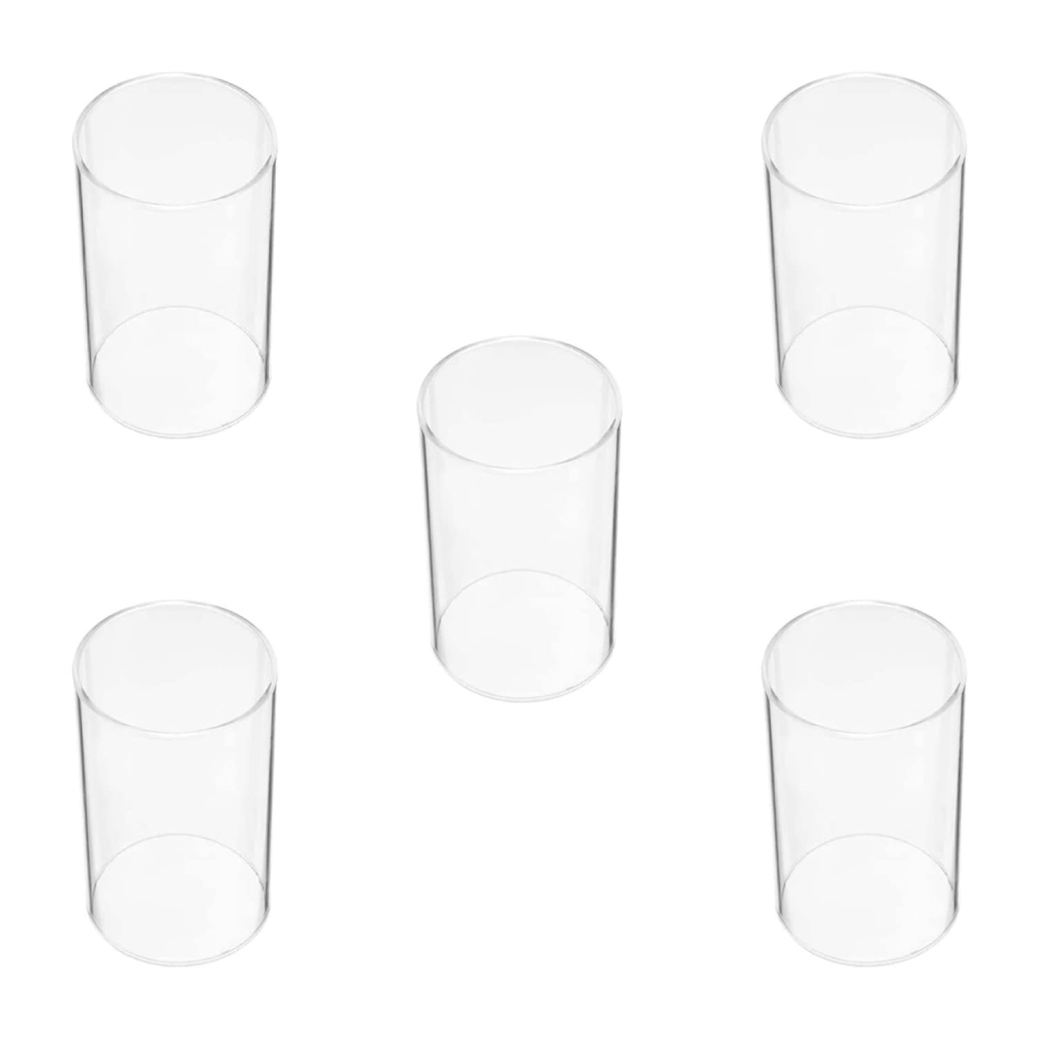 King Mariot Medical EquipmentsPack of 5 Glass Diffusion Tube | 24mm Diameter | Borosilicate Glass 3.3 | 42mm Length | Ideal for Laboratory Chemistry Biology Experiments Education and Scientific Use