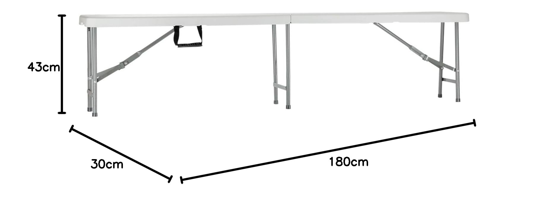 Panca pieghevole Catering 180 x 30 x 43 cm GH91