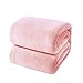 EXQ Home Fleece Blanket Pink Throw Blanket for Couch or Bed - Microfiber Fuzzy Flannel Blanket for Adults or Kids