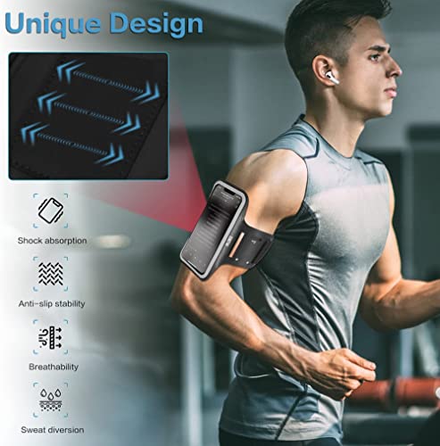 EOTW Sport Armband Handy Universal - Handytasche Joggen Armtasche Kompatibel mit iPhone 17/16/15/14/13 Pro Max Galaxy S25 Edge/S25+/S24+/S23+ FE Handyhalterung Joggen für Running Zubehör(6,2'~6,7')