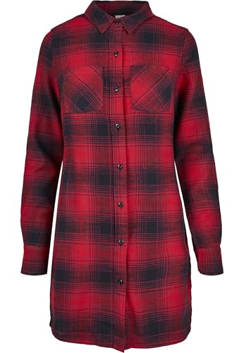 Robe chemise à carreaux femme Urban Classics longue casual chic en coton