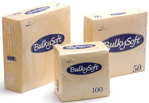 Crown Supplies Servilletas de papel (100 x 2 capas), color champán, 33 cm