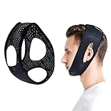 Kinnband Schlafapnoe, Anti Schnarchen Kinnriemen, 2026 Aktualisierung Kinnmaske Schlafen Kinn Maske Zum Schlafen, Kinnband Straffen Sie Die Haut und Verbessern Sie Den Schlaf für Männer und Frauen
