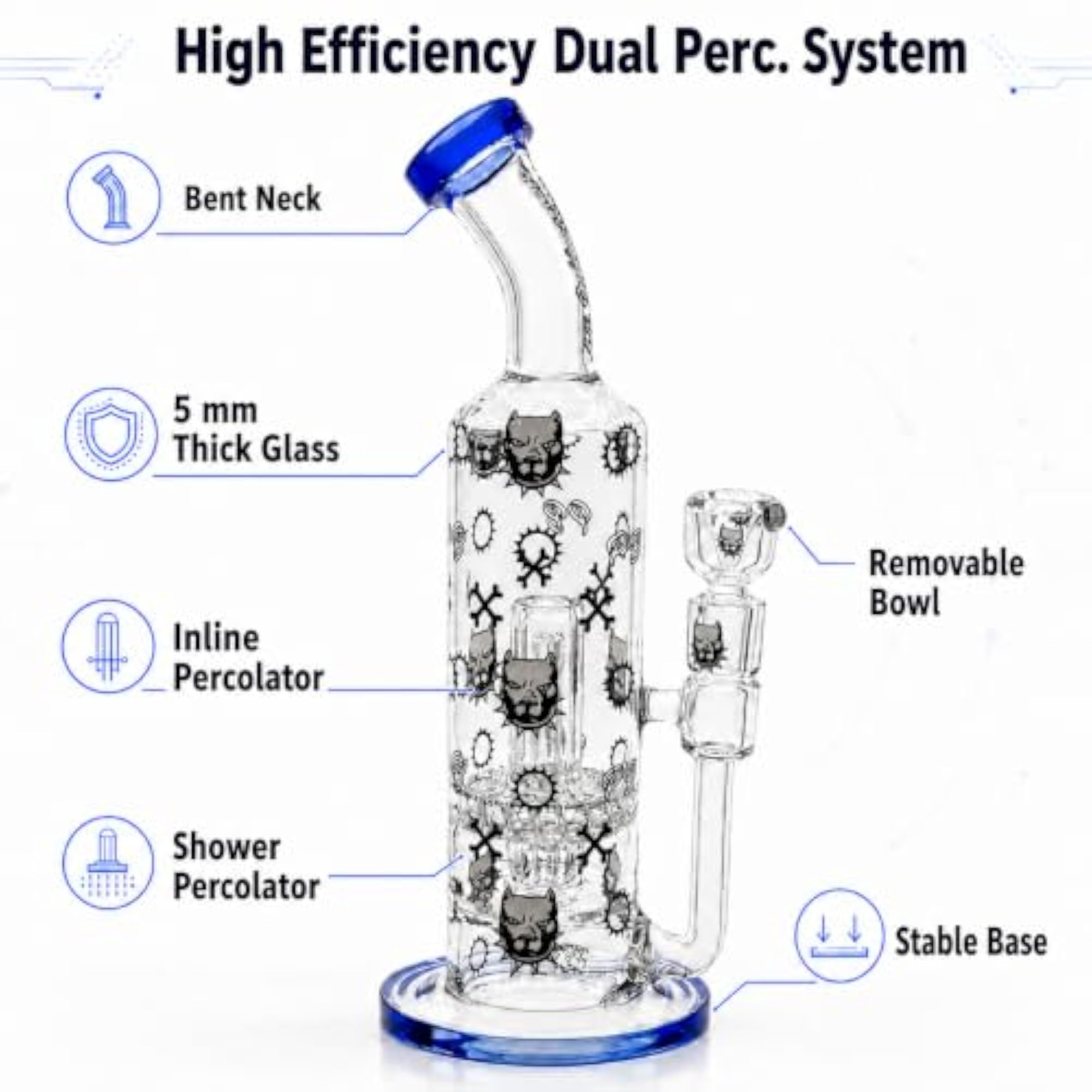 12 Inch Scientific Smoking Bong