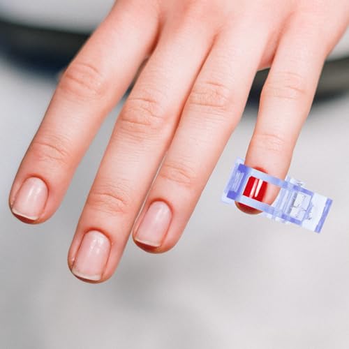 20 clips azules para uñas manicure acrílico miniatura 6