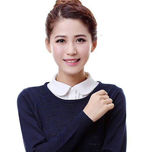 AORAEM Fake Collar Detachable Faux Doll Collar Shirt Blouse Half Shirts for Women and Girls(White) - Thumbnail 7