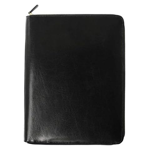Dulwich Designs Windsor Black Leather A4 Document Folder Cover