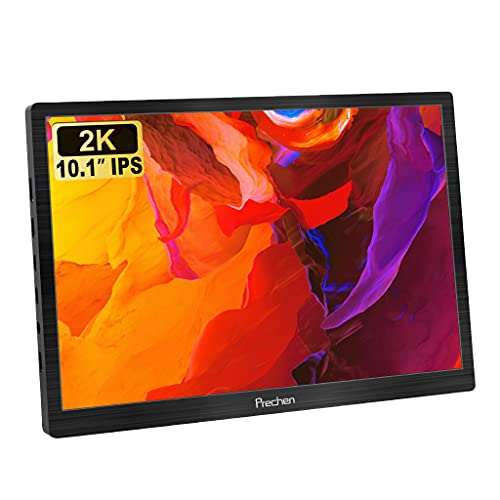 モバイルモニター 2K, 10.1 インチ ポータブルモニター、Prechen QHD2560x1600小型モニターIPSスクリーン(Mini HDMI/USB-C/Type-cインターフェース付き)、ミニモニターデュアル内蔵スピーカーPS3 / PS4 / Xbox/PC/ラップトップ用ポータブルゲームモニター モバイルモニター 2K, 10.1 インチ ポータブルモニター、Prechen QHD2560x1600小型モニターIPSスクリーン(Mini HDMI/USB-C/Type-cインターフェース付き)、ミニモニターデュアル内蔵スピーカーPS3 / PS4 / Xbox/PC/ラップトップ用ポータブルゲームモニター