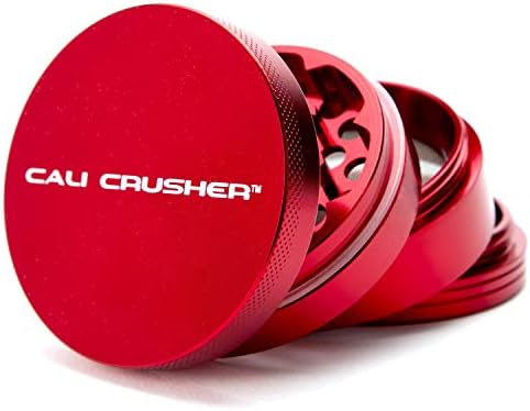 Cali Crusher Herb Grinder Large 4 Piece Red…