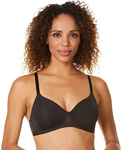 Hanes Oh So Light Comfort Wirefree Bra HB21 X-Large Black/Nude Beige