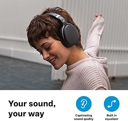 Sennheiser HD 450SE Wireless Headphones with Voice Assistant Integration, Bluetooth 5.0 and Active Noise Cancelling [Amazon Exclusive], Black
