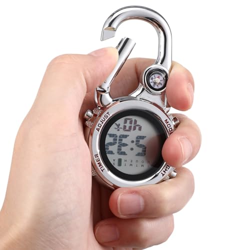 Reloj para exteriores Vaguelly mosquetón de acero inoxidable y aleación 4
