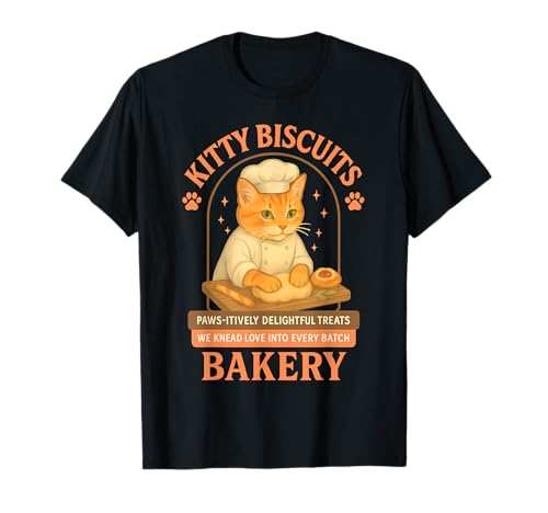 Kitty Biscuits Paws-itively Deliciosas golosinas que amasamos amor Camiseta