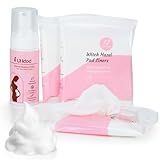 Witch Hazel Perineal Soothing Foam & Perineal Cooling Pad Liners for Postpartum Care - Postpartum Essentials Recovery Kit Includes 5 Fl Oz Witch Hazel Foam, 36 Perineal Cooling Pad Liners