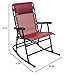 Amazon Basics Outdoor Textilene Zero Gravity Folding Lounge Rocker with Pillow, Red
