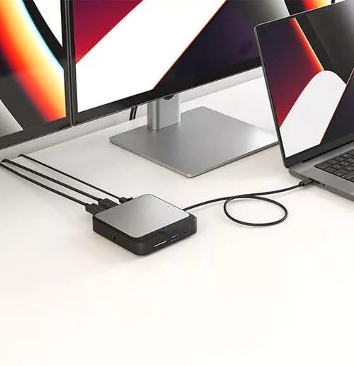 Estación de Acoplamiento Dual 4K ALOGIC HDMI con un diseño compacto y dos puertos de video 7
