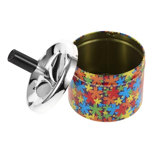 LOLIPPYY Posacenere Girevole in Acciaio Inossidabile con Spegnimento Automatico Design Elegante Decorativo per Casa Ufficio e Bar Facile da Pulire e Resistente