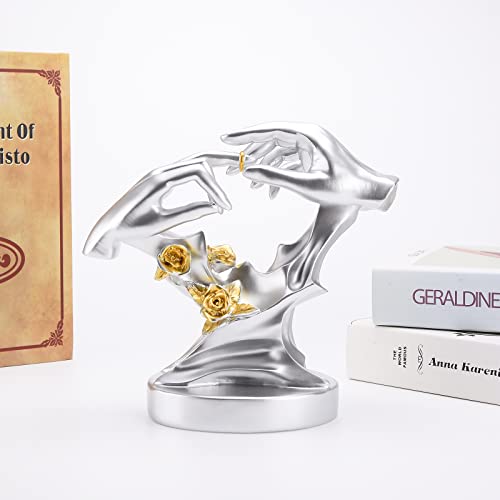 Estatua de manos amantes de resina decorativa miniatura 6