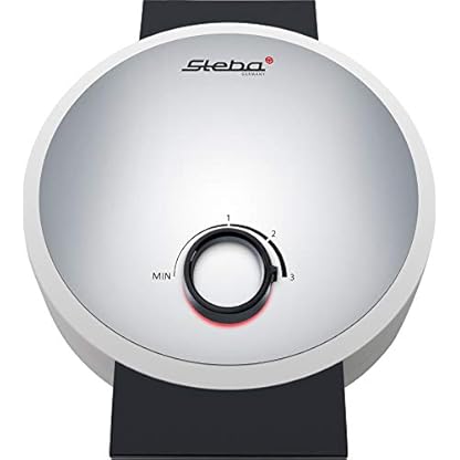 Steba Waffeleisen, für 5 Herzwaffeln, 16,5 cm Durchmesser, Fettarmes Backen durch Antihaftbeschichtung, stufenlose Temperaturregelung, optimale Bräunung, 1000 Watt, WE 16