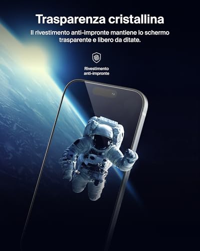 Belkin Screenforce Invisiglass Pellicola Protettiva Iphone 17 Pro Max, Resistente A Graffi E Impatti, Supporto Easy Align Per Applicazione Senza Bolle, Compatibile Con Uso Custodia, Vetro Riciclato - 4