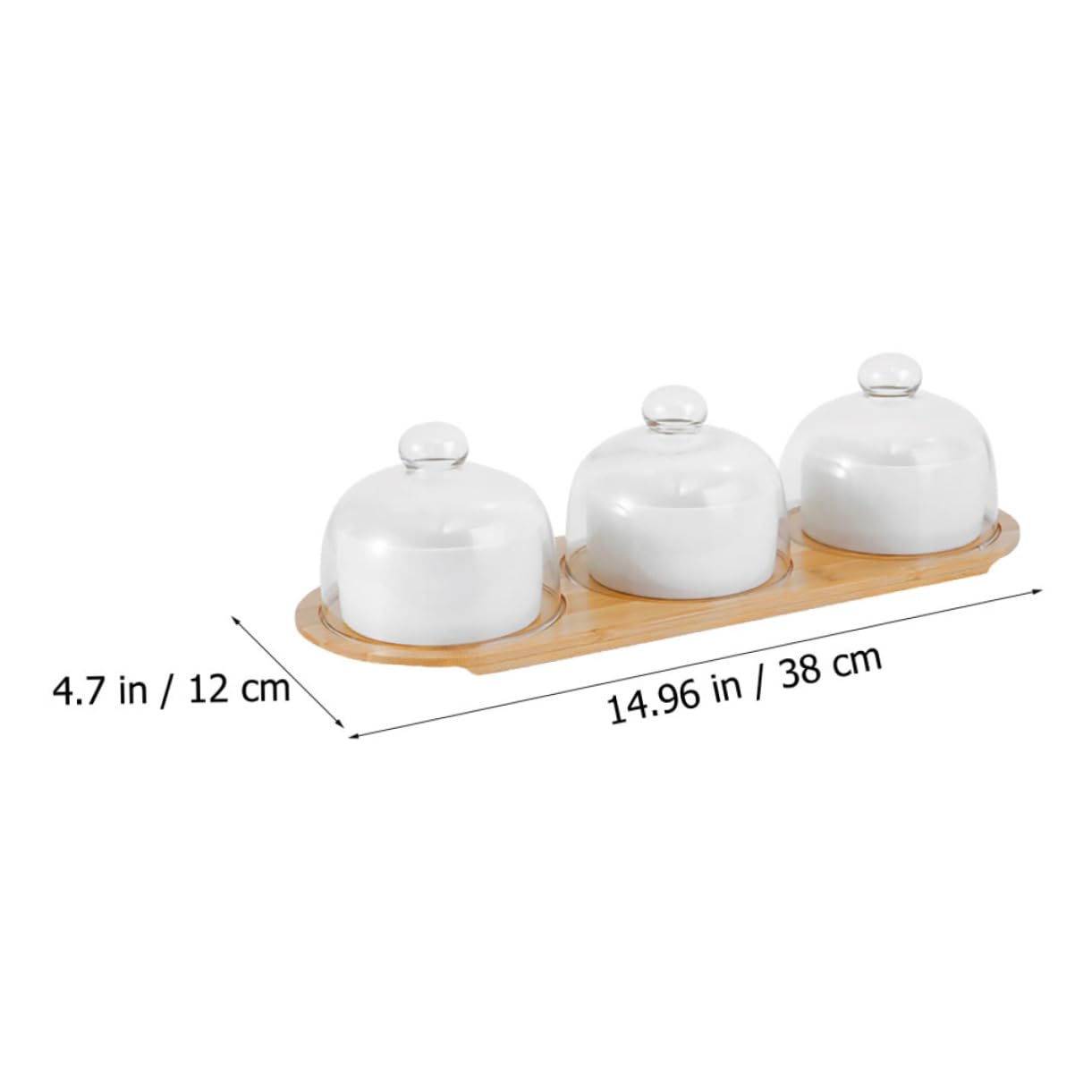 COLLBATH 1set Dessert Cup Snack Cheese Cake Holder with Lid Grapevine Wreaths for Crafts Bowls with Lids Presence Cake Plate Round Cake Pan Fruit Display Fruit Tray with Lid White Ceramics