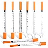 1ml Plastiktube (31G x 6mm) , 100 Stück Kunststoff Spritze für die Flüssigkeitstrennung, Einzeln verpackt, Laborzubehör