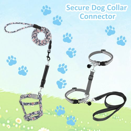 AHQiZFX 2 Stück Hundeleine,Hunde Leine Kurz,Hundehalsband Clips,Reflektierende Nylon Schleppleine,Verstellbarer Haustier Hundehalsband,Hunde Schleppleine mit 2 Karabiner,für Hundewelpen Lauftraining