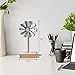 CWI Gifts Simple Windmill Table Sitter - 10 inch Galvanized Metal Windmill - Farmhouse Tabletop Decor