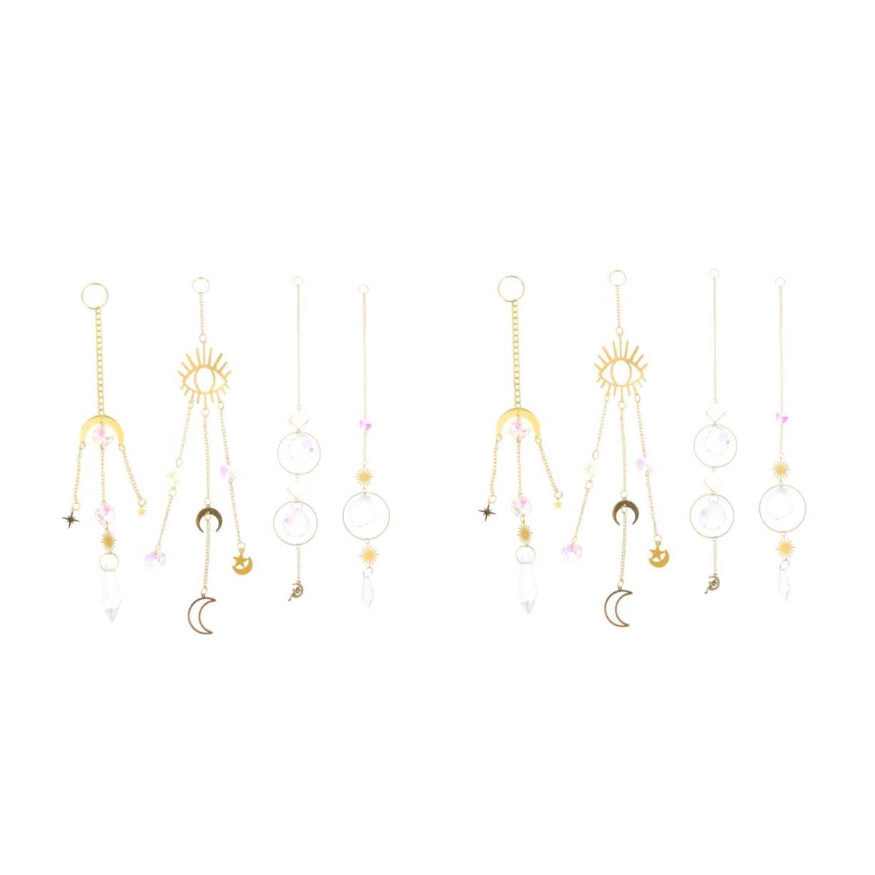 Pendentif suspendu étoile TOYANDONA 4 pièces x 2, objet décoratif suspendu pour arbre et terrasse
