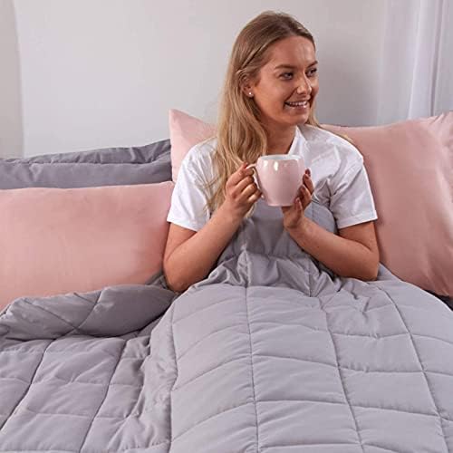 Brentfords Weighted Blanket 4kg for Adults Teenagers Supporting Relaxation - Silver Grey - 125 x 150cm, 4kg (9lb)