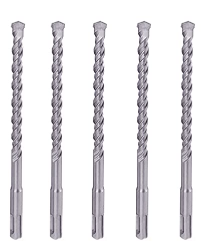 Power Max Max-Power 5 Boîte de Pcs SDS Plus Forets de maçonnerie en carbure de carbure rotative avec taille 5/16" x 6" avec Plus Forage de jarret pour béton Masonry Wall Road.