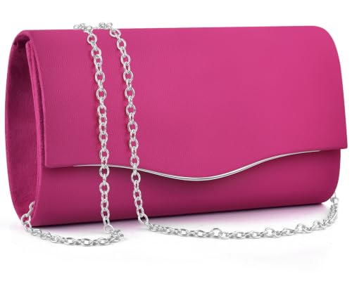Image of TINDTOP Clutch Purses for Women, Formal Evening Bags Suede Shoulder Envelope Party Handbags Wedding Cocktail Prom Clutches