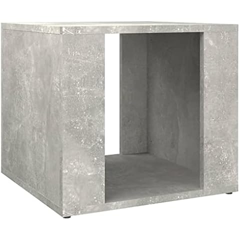 vidaXL Mesita de Noche Madera contrachapada Gris hormigón 41x40x36 cm Cover