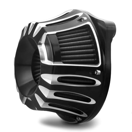 Image of For harley air cleaner filter Touring street glide road king electra tri trike Dyna Sportster XL 883 1200 Softail air intake (Deep style -Contrast Cut, B-For Softail /Dyna 93-15 ，Touring 01-07)