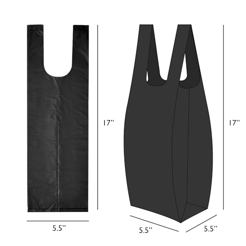 Image of Large Dog Waste Bags on a Roll with Easy Tie Handles, Extra Thick and Strong Poop Bags, 5.5 x 5.5 x 17 Inches