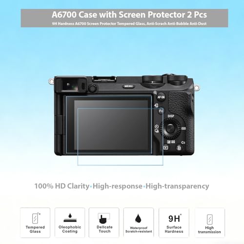 Funda suave de silicona para cámara Sony A6700, color rojo miniatura 6