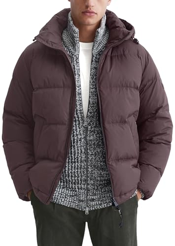 Marc O'Polo Herren Daunenjacke mit Kragen gefüttert, Lila (Purple Depths), M – Ansicht 1
