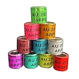 ZBOYZ 2023 Pigeon Ring/Dove Rings Multicolor Aluminium Pigeon Leg Rings Dove Leg Rings Identify Bands Plastic with 100 AU Training Identify Birds Foot Ring, Quality Durable Bird Toys (AU, Multicolor)