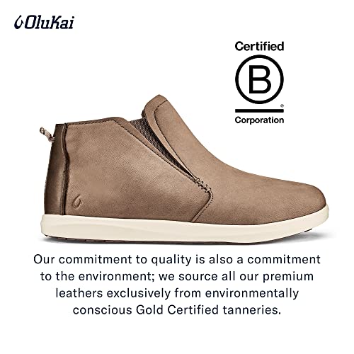 OLUKAI Hawai'iloa Manu Hope Women's Booties, Soft & Comfortable Waterproof Full-Grain Leather, Elastic Gore Panels for Customized Fit & Wet Grip Rubber Soles4