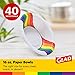 Glad Round Disposable Paper Bowls, Rainbow Design - Heavy Duty, Soak Proof, Cut-Resistant, Microwavable Bowl for All Foods & Daily Use, 16 Oz, 40 Count