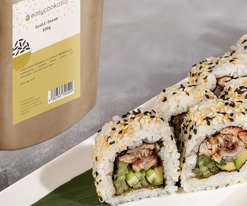 EasyCookAsia Premium Sesammix 100g | Schwarzer & Weißer Sesam | Nährstoffreich & Aromatisch | Perfekt für Sushi, Salate, Brot, Dressings & als knusprige Toppings
