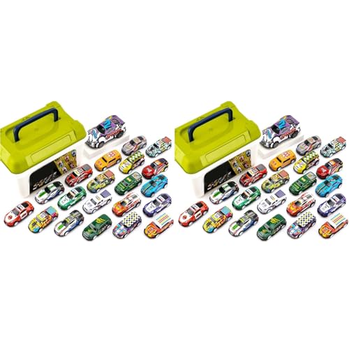 Coches de juguete mecánicos con caja de almacenamiento y vehículos infantiles de fricción