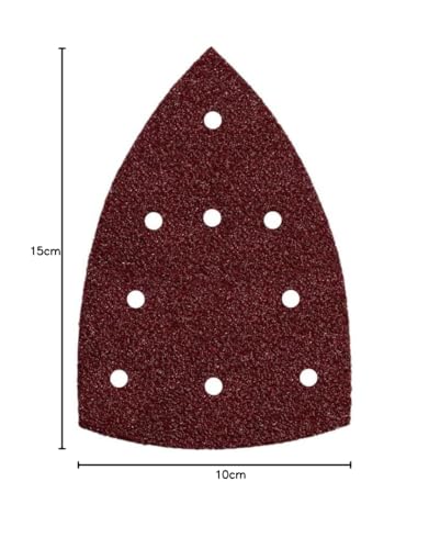 Feuilles abrasives auto agrippantes 100 x 150 mm P80 9 trous lot de 10. - vue 2