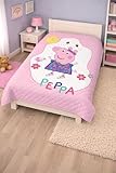 Disney Colcha Bouti Infantil Cama 90, 170x250 cm, Termosellada, Relleno Microfibra 100 g/m², Colcha Ligera Entretiempo (Peppa Pig)