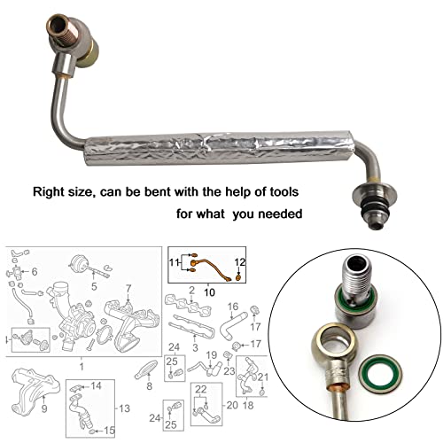 Turbocharger Oil Line/Turbo Oil Feed Tube For Chevrolet Cruze Sonic Trax & Buick Encore 1.4T, 55592600 25198546 #TOP1
