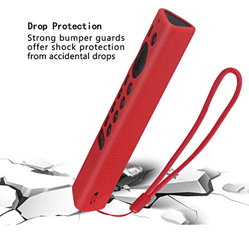 Chunghop Protective Silicone Remote Cover For Nvidia Shield Tv Pro/4K Hdr Remote Controller Washable Anti-Lost Remote Case With Remote Loop-Red #TOP1