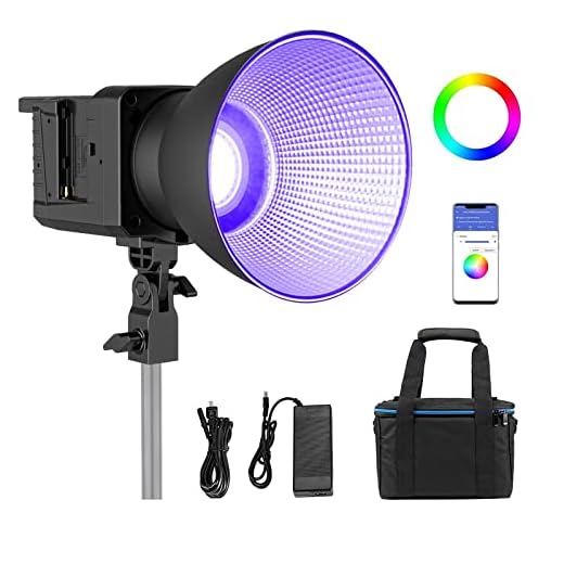 Luz de vídeo LED Sokani X100 RGB 100W RGB com controle APP, bicolor 2800k-10000K CRI96+ TLCI 95+ Bowens Mount Lighting para fotografia, gravação de vídeo, casamento, tiro ao ar livre