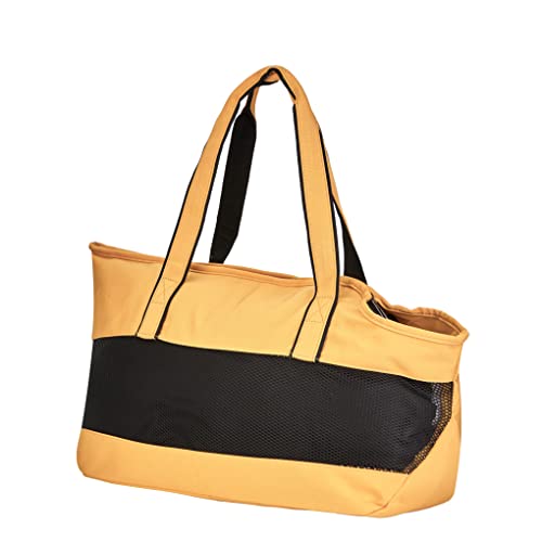 Small Dog,Cat,Puppy,Kitten Purse Carrier, Ventilated Breathable Pet Travel Handbag ,Multifunctional Pet Carrier Bag for Subway/Shopping/Walking/Travel (Yellow)