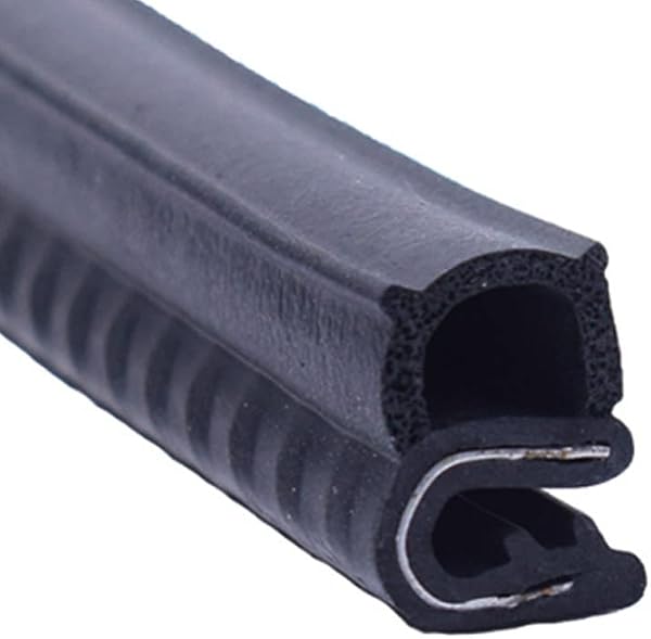 ETOPARS 118" Pulgada Junta de Goma para Puerta de Coche Protector de Bordes Auto Puerta Forma U Tira de Sellado de Puerta con Bombilla Lateral para Coche Barco 14mm X 18mm - 1