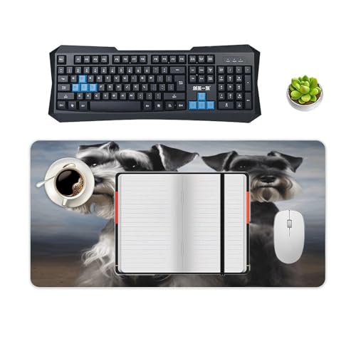 Mouse Pad Grande Rectangular de Goma Animal Schnauzer miniatura 4